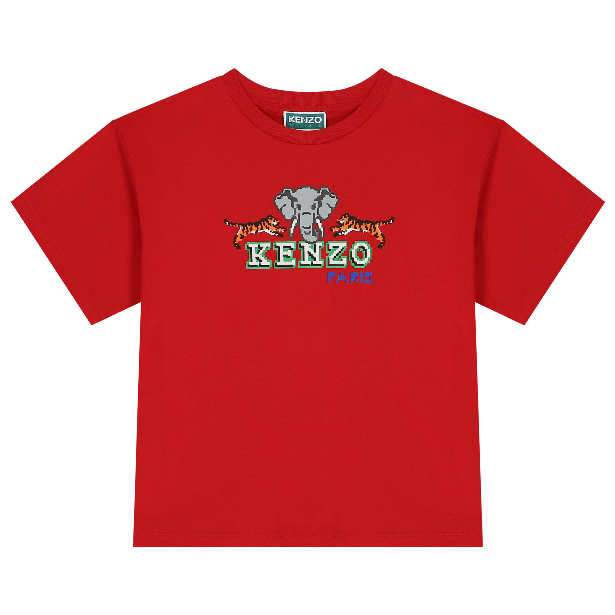 KENZO KIDS Boys Red Logo T Shirt Junior Couture